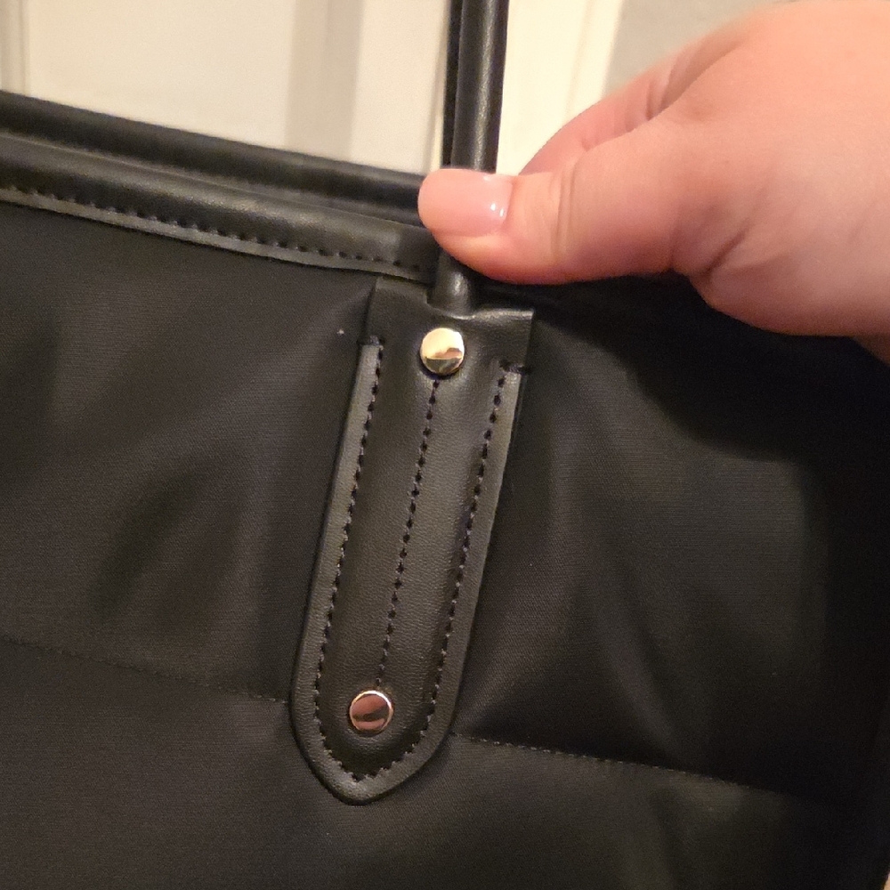 kate spade black quilted nylon tote with logo - Picture 14 of 15